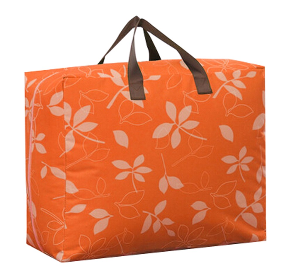 Two Oxford Storage Quilt Bags Space Saver Bags Storage Cases Baggage bags 58x39x23cm (Orange Willow)
