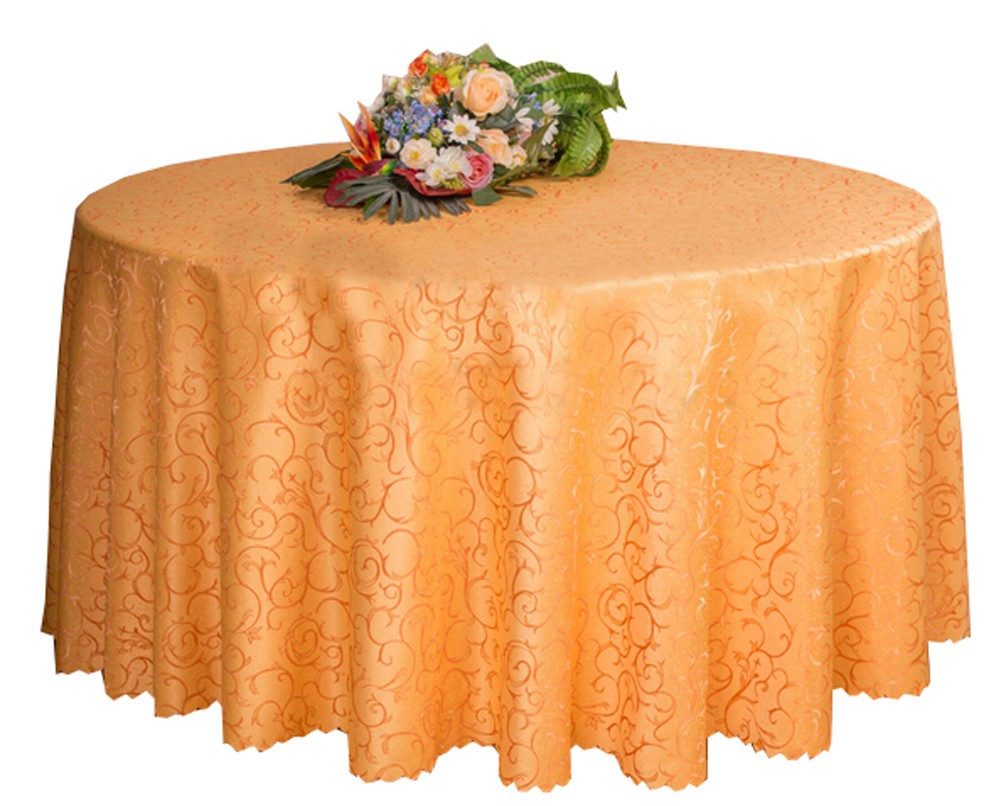 Weddings Banquets Hotels Tabletop Accessories Round Tablecloths 220x220CM (Golden)
