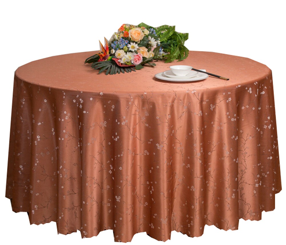 Hotels Weddings Banquets Tabletop Accessories Round Tablecloths Table Cover Light Brown (200x200 CM)