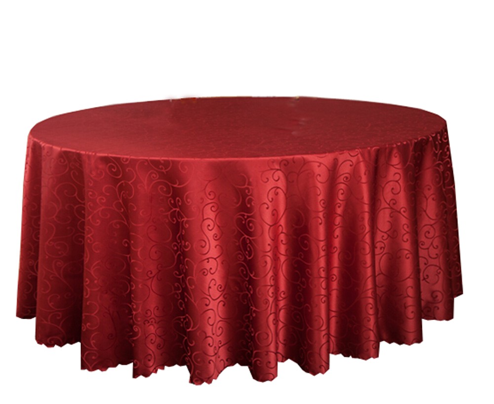 Wedding Banquets Hotels Tabletop Accessories Round Tablecloths Table Cover Red (240x240 CM)