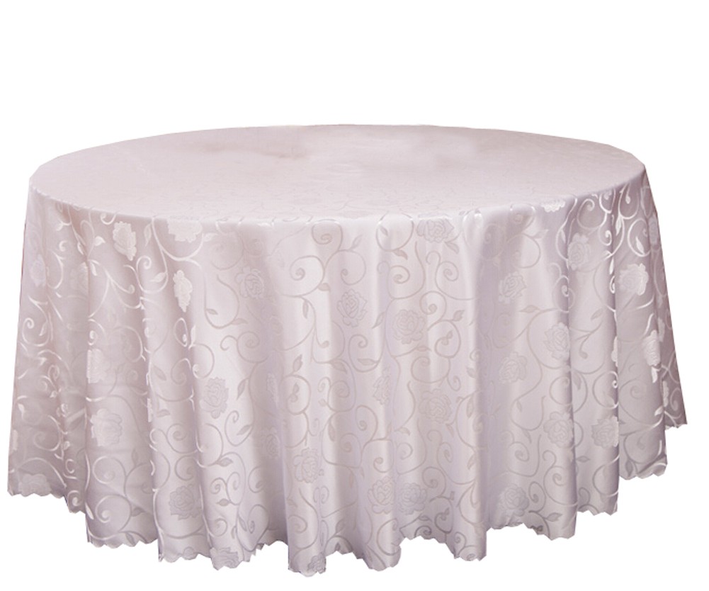 Wedding Banquets Hotels Tabletop Accessories Round Tablecloths Table Cover White (240x240 CM)