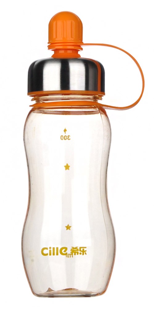 300ML/10 OZ Leakproof Outdoor Water Bottle Portable Sport Water Bottle with Lid Orange #2