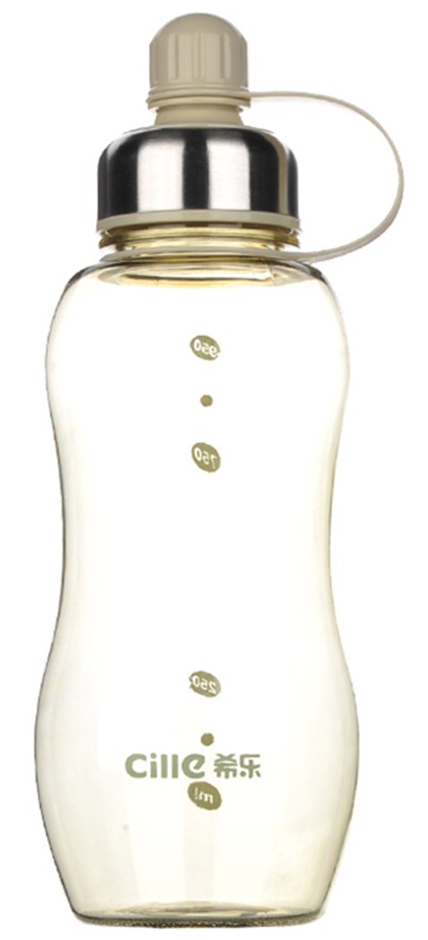 950ML/33 OZ Leakproof Outdoor Water Bottle Portable Sport Water Bottle with Lid Beige #4