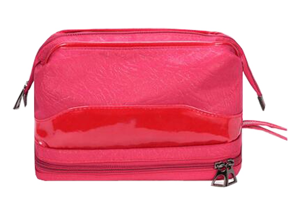 Waterproof Beach Bag/Swimming Handbag/Storage Package Dry and Wet Separation 29x9x19CM (Rose)