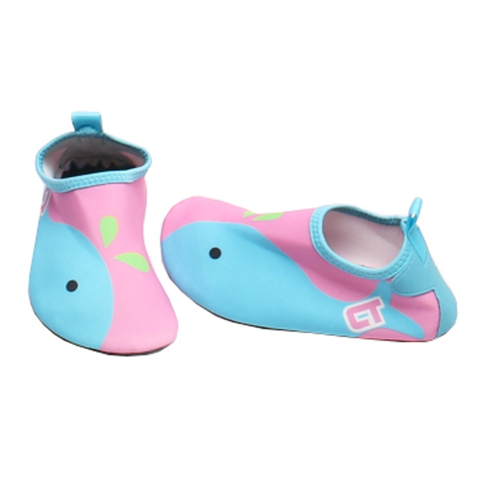 Children Sand Socks Water Skin Shoes Diving Socks,Pink Whale 20.4cm