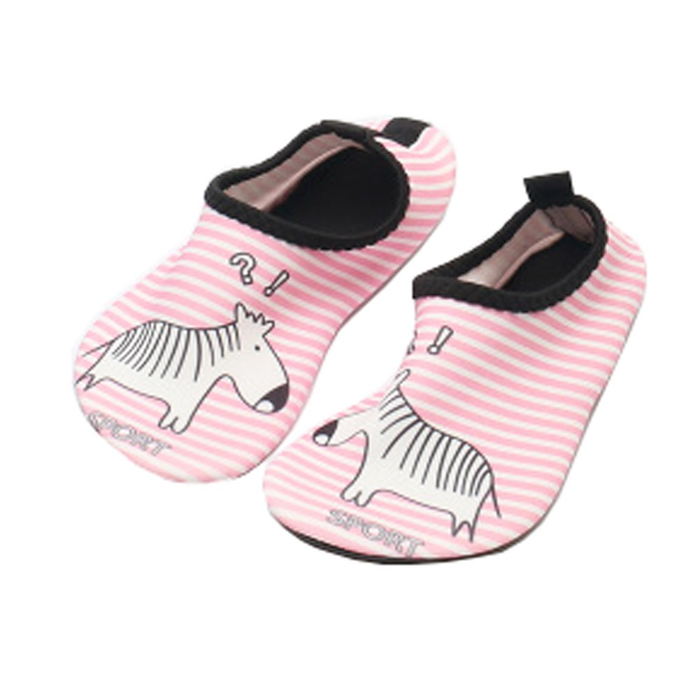 Children Sand Socks Water Skin Shoes Diving Socks,Pink Horse 19.5cm