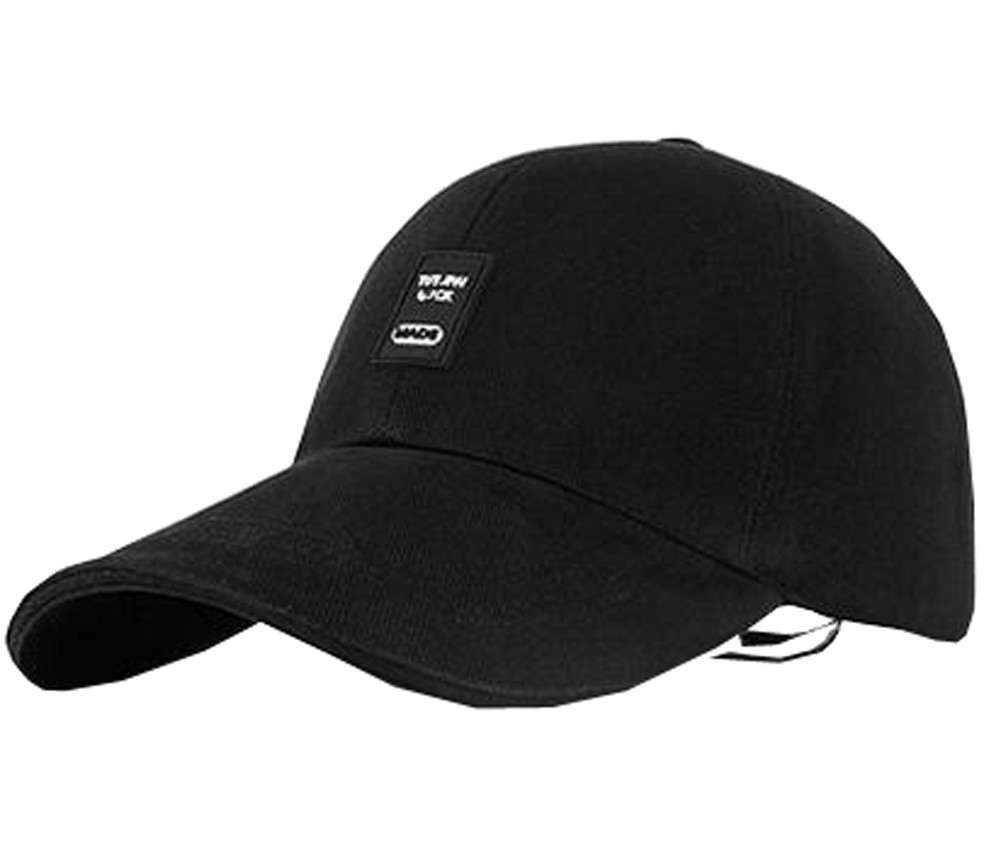 Outdoor Sports Men's Cap Baseball Cap Summer Breathable Sunscreen Hat Free Size(Black)