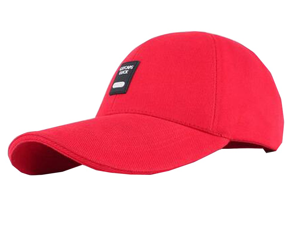 Outdoor Sports Men's Cap Baseball Cap Summer Breathable Sunscreen Hat Free Size(Red)