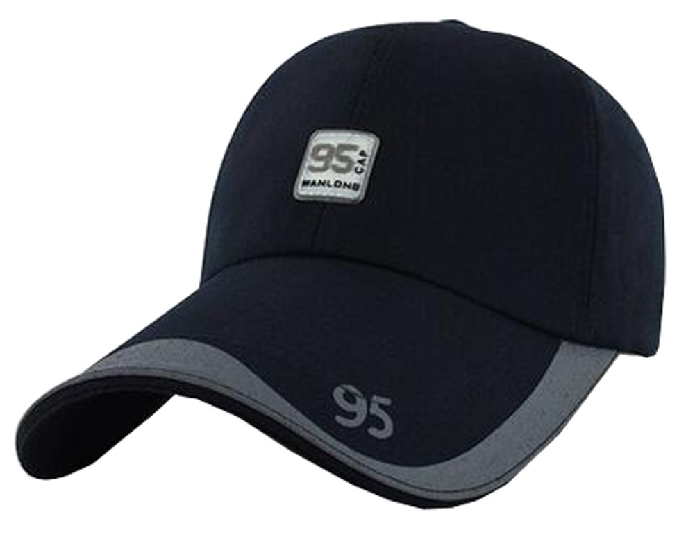 Outdoor Sports Men's Cap Baseball Cap Summer Breathable Sunscreen Hat Free Size(Navy-1)