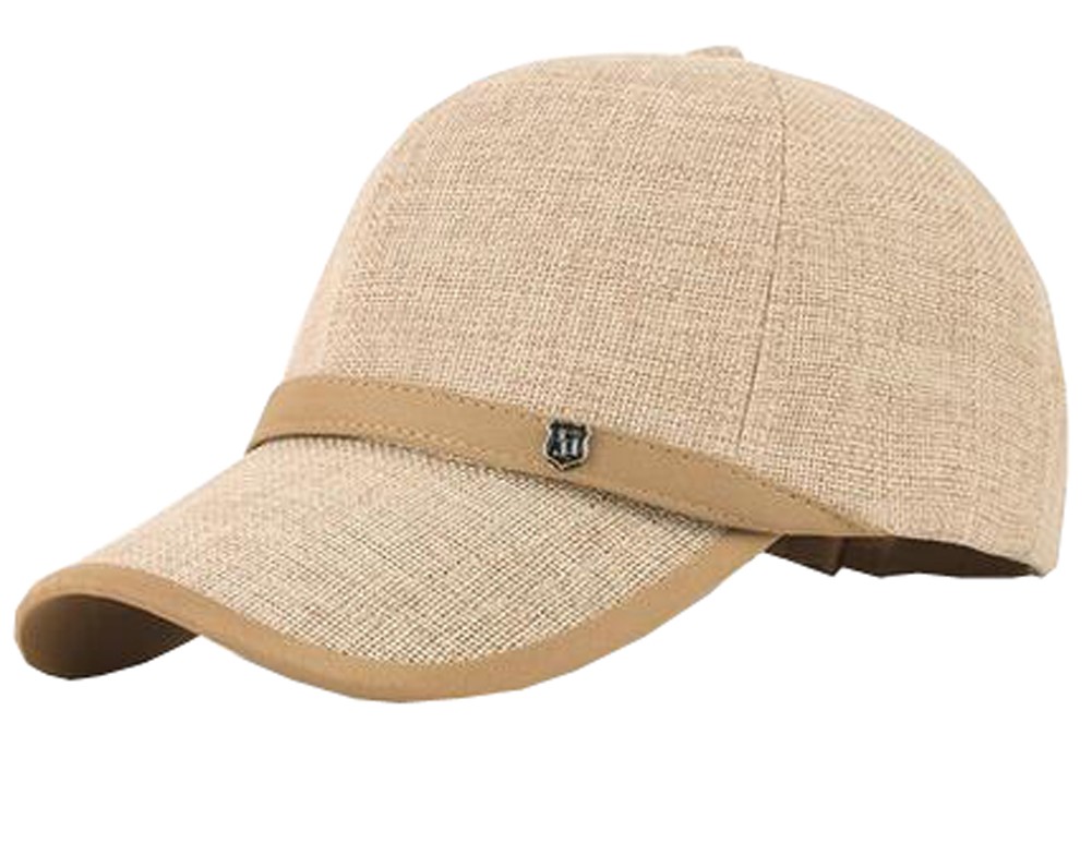 Outdoor Sports Men's Cap Baseball Cap Summer Breathable Sunscreen Hat Free Size(Beige)
