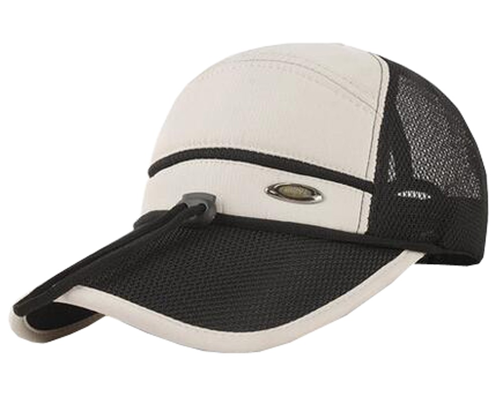 Outdoor Men's Cap Baseball Cap Summer Breathable Sunscreen Hat Adjustable Free Size(Khaki)