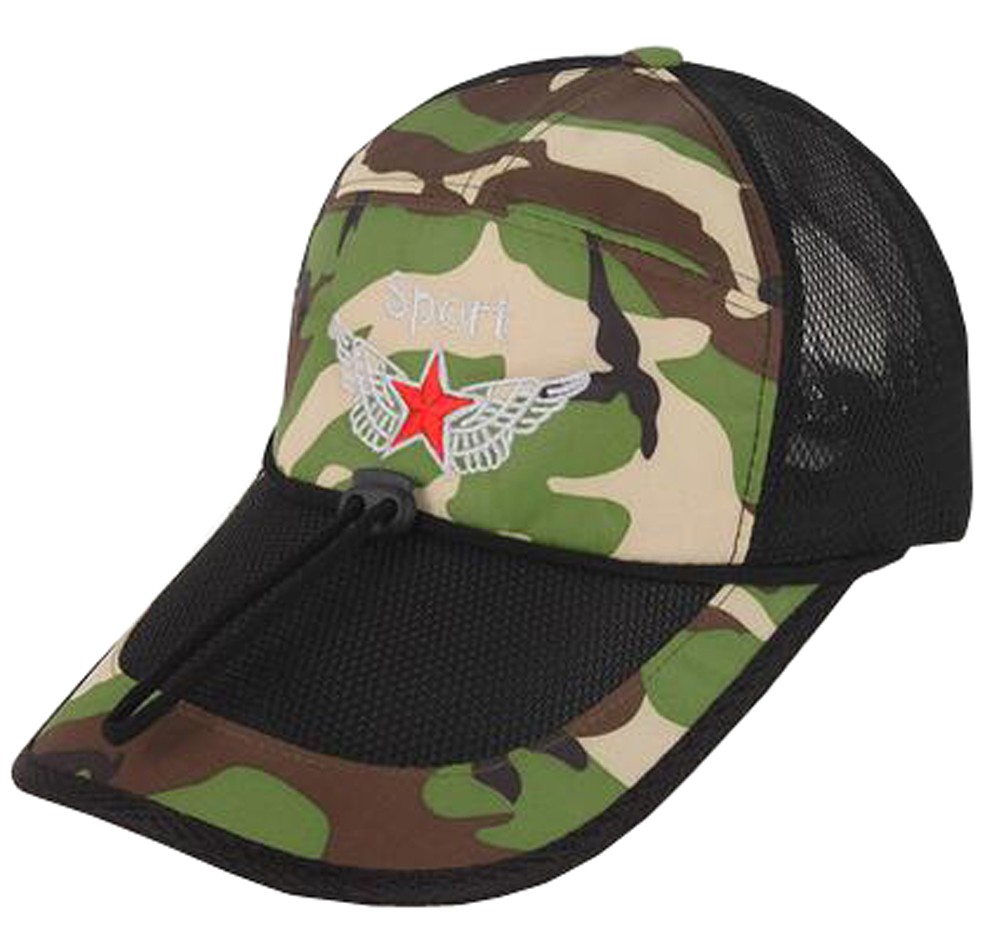 Outdoor Men's Cap Baseball Cap Summer Breathable Sunscreen Hat Adjustable Free Size(Star-3)