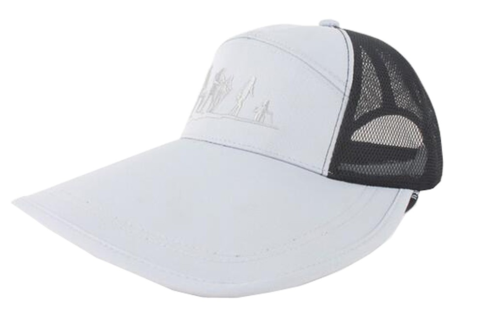 Outdoor Summer Men's Cap Baseball Cap Breathable Sunscreen Hat Adjustable Free Size(Light Grey)