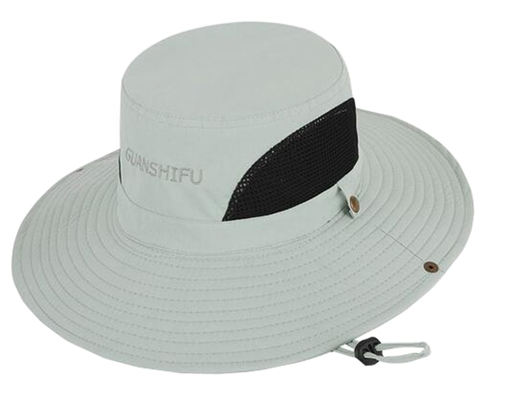Outdoor Men's Cap Climbing Hat Sunscreen Fishing Hat Leisure Cap Free Size(Cyan)
