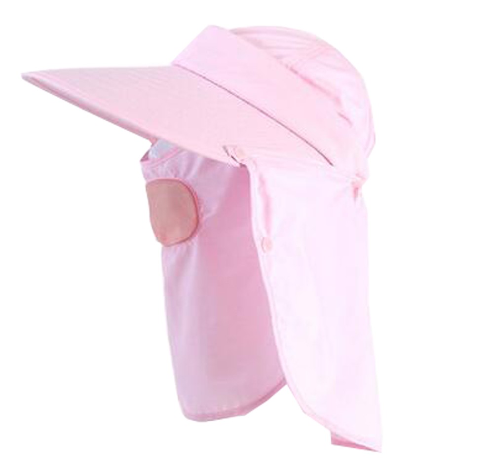 Women Outdoor Summer Cap Face Anti-UV Hat Neck Protection Cover Free Size (Breathable#06)
