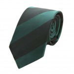 Formal Neckties Mens Polyester Skinny Neckties Dark Green Diagonal Stripes 7 cm