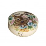Round Cute Pill Boxes Candy Metal Case Storage Box, Deer