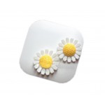 White Sunflower Contact Lenses Box Case Cosmetic Lens Holder