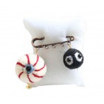 Cute Cartoon Animal Wool Felt Brooch Pin Clothing Accessories, Eyeball