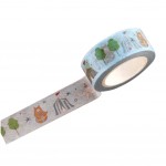 Set of 4 Creative Korea Style Office Paper Tapes with Cute Cartoon Pattern