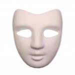 10 Pcs White Mask Costume Mask Painting DIY Paper Mask Blank Mask Full Face Mask