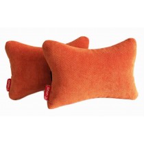 Auto Supplies A Pair of Car Seat Headrest Soft Neck Pillow, Orange