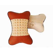 Auto Supplies A Pair of Seat Headrest Comfortable Neck/Head Pillow, Light Brown