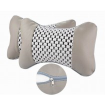 Auto Supplies A Pair of Seat Headrest Neck/Head Support Pillow, Gray