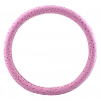 Lovely Leather Steering Wheel Covers Car Accessories Pink Car Emblem