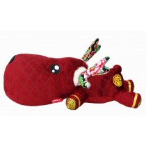 Car Decors Cool Deer Plush Dolls Bamboo Charcoal Auto Charms, Red