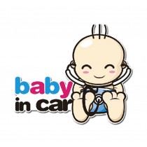 "baby in car" Caution Car Decal Practical Car Stickers (5.8"x6.7")