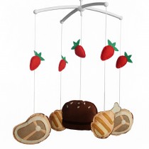[Hamburger] Handmade Baby Hanging Bell Musical Crib Mobile