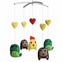 [Cartoon Animals] Baby Bed Hanging Bell Mobile Musical Crib Mobile