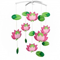 Blooming Lotus Musical Mobile Baby Crib Rotatable Bed Bell