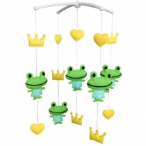 Rotate Bed Bell for Baby [Frog and Crown] Musical Crib Mobile