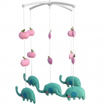 [Happy Elephants] Handmade Rotate Crib Mobile Nursery Mobile for Baby Room