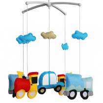 Musical Mobile Baby Crib Rotatable Cute Cartoon Vehicles Bed Bell