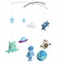 [Outer Space] Unisex Baby Crib Bell Stroller Car Seat Rotatable Musical Mobile