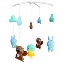 Unisex Baby Crib Rotatable Cute Animal Friends Musical Mobile