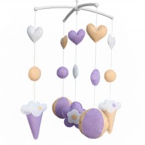 [Purple & Sweet] Exquisite Handmade Toys Crib Decor Musical Mobile