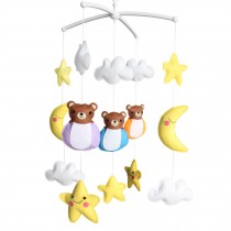 [Baby Bear] Creative Crib Rotatable Musical Mobile - Handmade Toys