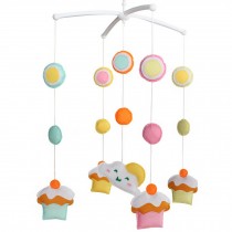 Unisex Baby Musical Crib Mobile Gift [Cupcake] Baby Room Decoration