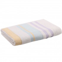 Baby Cartoon Bath Towel Soft Cotton Baby Washcloths Striped Baby Blanket(Purple)