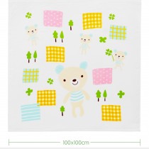 Baby Cartoon Bath Towel Soft Cotton Baby Washcloths Baby Blanket(Bear 100*100cm)