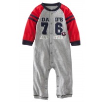 Baby Suit Baby Clothing Long-Sleeved Cotton Baby Crawl Sports Clothing Gray
