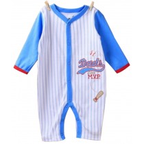 Baby Suit Baby Clothing Long-Sleeved Cotton Baby Crawl Sports Clothing Blue A