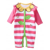 Baby Suit Baby Clothing Long-Sleeved Cotton Baby Crawl Sports Clothing Pink E