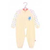 Baby Suit Clothing Long-Sleeved Cotton Baby Crawl Sports Open Fork Cotton Yellow