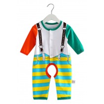 Baby Suit Clothing Long-Sleeved Cotton Baby Crawl Sports Open Fork Cotton H