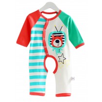 Baby Suit Clothing Long-Sleeved Cotton Baby Crawl Sports Open Fork Cotton L